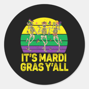 Adesivo É Mardi Gras Yall Skeletons Mardi Gras Parade Co