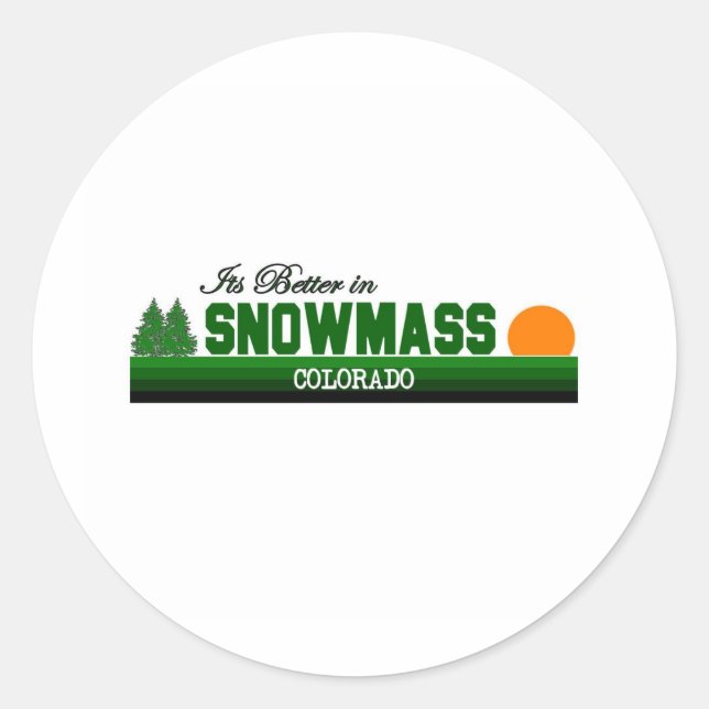 Adesivo É melhor em Snowmass, Colorado (Frente)