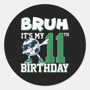 Adesivo É Meu 11º Aniversário Menino Futebol Futebol 11