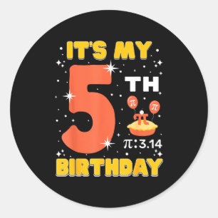 Adesivo É Meu 5º Aniversário Dia do Pi Matemática 5 Anos C
