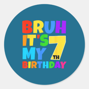 Adesivo É Meu 7º Aniversário Engraçado Festa de 7 Anos de