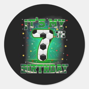 Adesivo É Meu 7º Aniversário Futebol Masculino 7 Anos De I