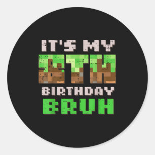 Adesivo É Meu 8º Aniversário Bruh Xel Gamer 8 Aniv Jogos
