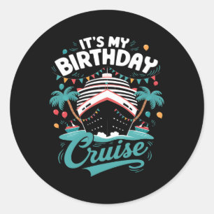 Adesivo É meu aniversário Cruzeiro Férias Aniversário Fest