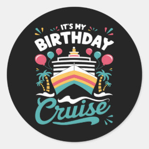 Adesivo É Meu Aniversário Cruzeiro Férias Festa de Anivers