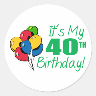 Adesivo É meu aniversário de 40 anos (os balões)