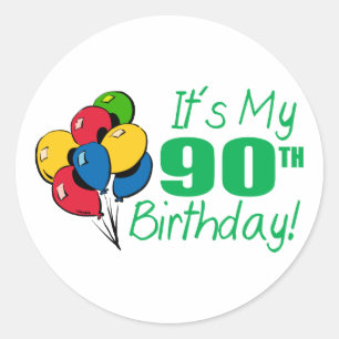 Adesivo É meu aniversário do 90 (os balões)