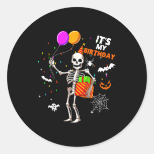 Adesivo É Meu Aniversário Esqueleto Feliz Aniversário de H