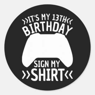 Adesivo É meu símbolo de aniversário de 13, minha camisa d