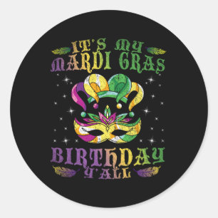 Adesivo É Minha Celebração Mardi Gras Birthday Yall, Prese