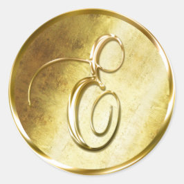 Adesivo E Monograma Faux Dourado Envelope Selos