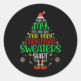 Adesivo É Muito Quente Para Homens De Natal Engraçados Que