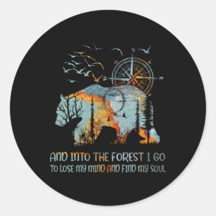 Adesivo E Na Floresta Eu Vou Ao Perder Da Minha Mente E En