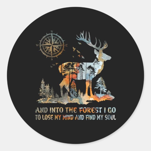 Adesivo E Na Floresta Eu Vou Ao Perder Da Minha Mente E En (Frente)