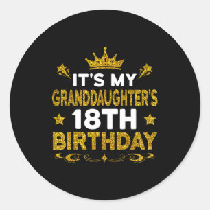 Adesivo É o 18º aniversário da minha neta Feliz 18 anos
