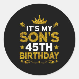 Adesivo É o 45º Aniversário do Meu Filho Feliz Aniversário