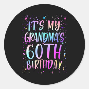 Adesivo É o 60º Aniversário da Minha Avó Colorido Feliz 60