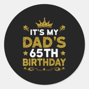 Adesivo É o 65º Aniversário do Meu Pai Feliz Aniversário 6