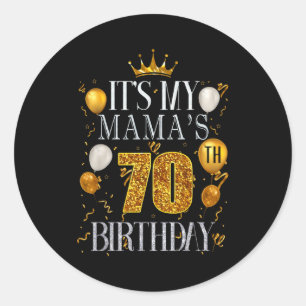 Adesivo É o 70º aniversário da minha mamãe Feliz aniversár