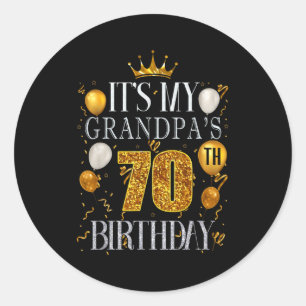 Adesivo É o 70º Aniversário do Meu Avô Feliz Aniversário 7