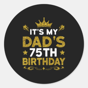 Adesivo É o 75º Aniversário do Meu Pai Feliz Aniversário 7