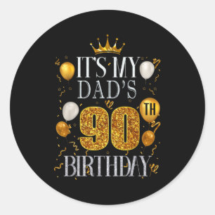 Adesivo É o 90º aniversário do meu pai Feliz aniversário 9