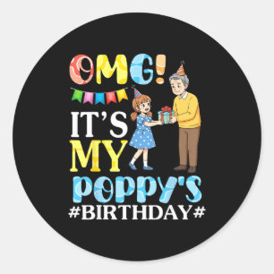 Adesivo É o aniversário da minha Vovó, Feliz Avô e Neto