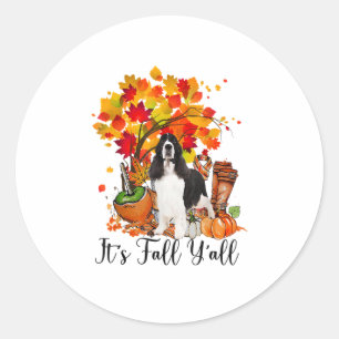 Adesivo É o Dia das Bruxas do Cachorro Espanhol do Fall Y'