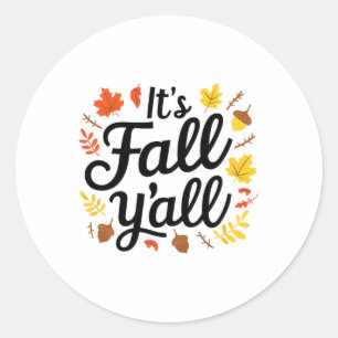 Adesivo É o Fall Yall Halloween Bats Pumpkin Fall Hallowe