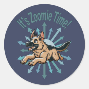 Adesivo É o German shepherd do Tempo Zoomie