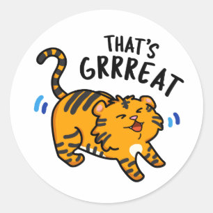 Adesivo É o Grreat Cute Tiger Pun