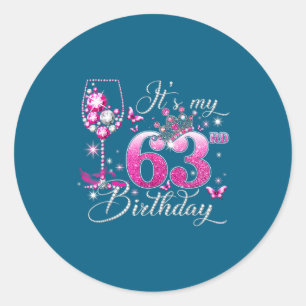 Adesivo É o meu 63º aniversário Nk 63 anos de idade Aniver