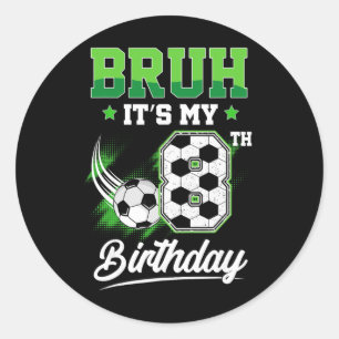 Adesivo É o meu 8º aniversário Menino Fã de Esportes 8 Ano