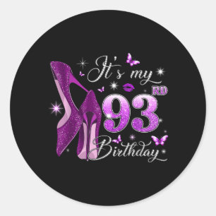Adesivo É o meu 93º aniversário Rosa 93 anos de idade Aniv