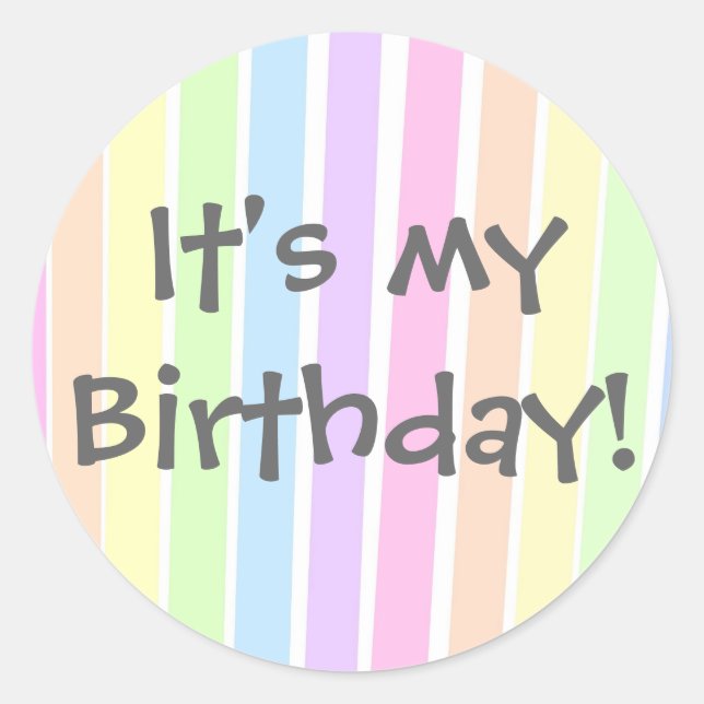 Adesivo É o meu aniversário! (Frente)