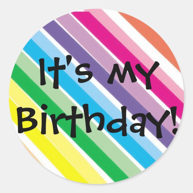 Adesivo É o meu aniversário! (Frente)
