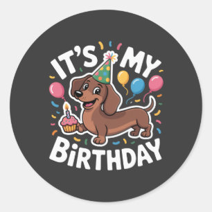 Adesivo É o meu aniversário Dachshund