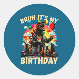 Adesivo É o Meu Aniversário Festa de Aniversário Kaiju Jap
