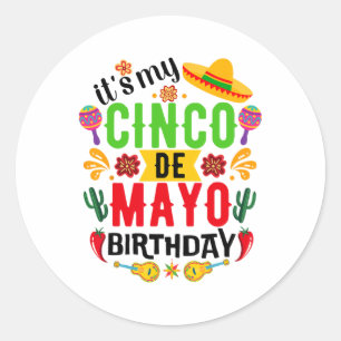 Adesivo É o meu Cinco de Mayo Birthday Cinco de Mayo