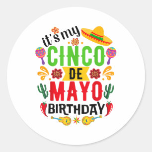 Adesivo É O Meu Cinco De Mayo Birthday Engraçado Cinco De