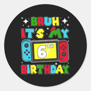 Adesivo É o meu videogame de Aniversário de 6, 6 anos