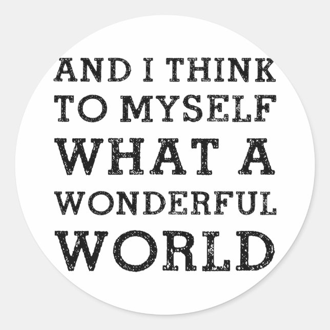 Adesivo E o mundo maravilhoso (Frente)