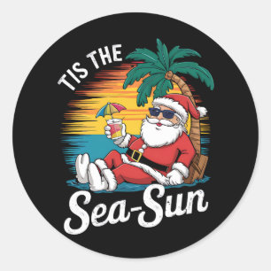 Adesivo É o Sol do Mar Natal Praia Natal de Verão em Julho