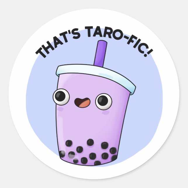 Adesivo É o Taroffic Funny Boba Tea Pun (Frente)