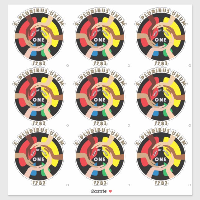 Adesivo E. Plugribus Unum (Folha)