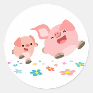 Adesivo É Primavera!!-Dois Bons Pigs de Cartoon
