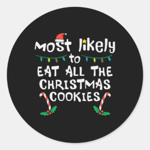 Adesivo É Provável Que Coma Toda A Família Xmas De Cookies