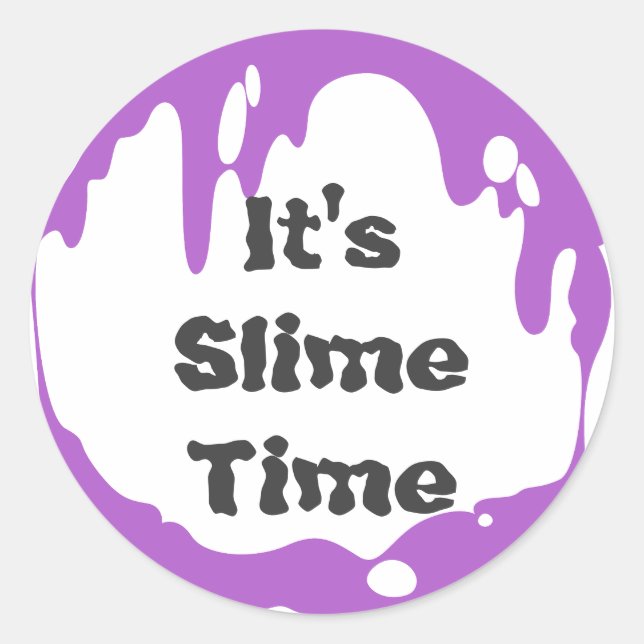 Adesivo É Slime Time Festa de aniversário Favor Sticker (Frente)