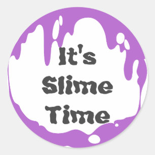 Adesivo É Slime Time Festa de aniversário Favor Sticker