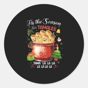 Adesivo É Temporada de Tamales Natal Comida Mexicana